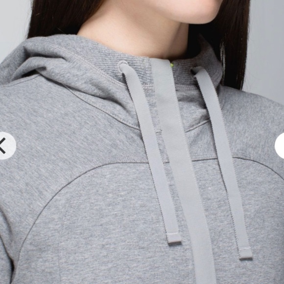 Lululemon After Asana Hoodie Size 8 Heathered Medium Grey - Picture 4 of 16